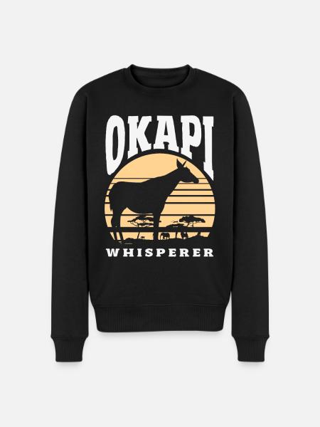 Funny zookeeper okapi lover - Men's Premium Organic Jumper - black