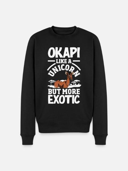 Funny zookeeper okapi lover - Men's Premium Organic Jumper - black