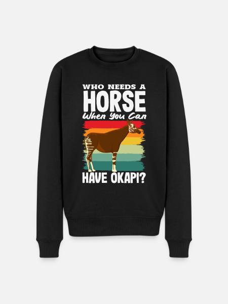 Funny zookeeper okapi lover - Men's Premium Organic Jumper - black