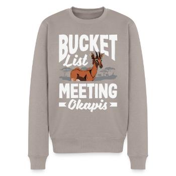 Lustiger Tierpfleger Okapi-liebhaber - Männer Premium Bio Pullover - Taupe - Vorne - Nico (187cm)