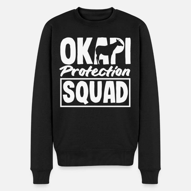 Funny zookeeper okapi lover - Men's Premium Organic Jumper - black