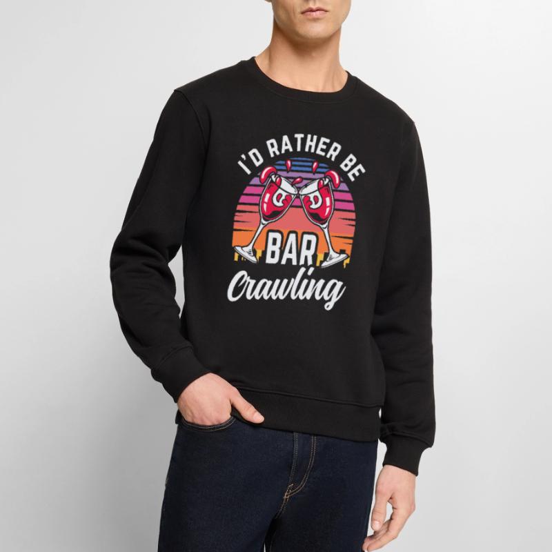 Crawled Pub Crawl Alcohol Drinking Men's Premium Organic Jumper