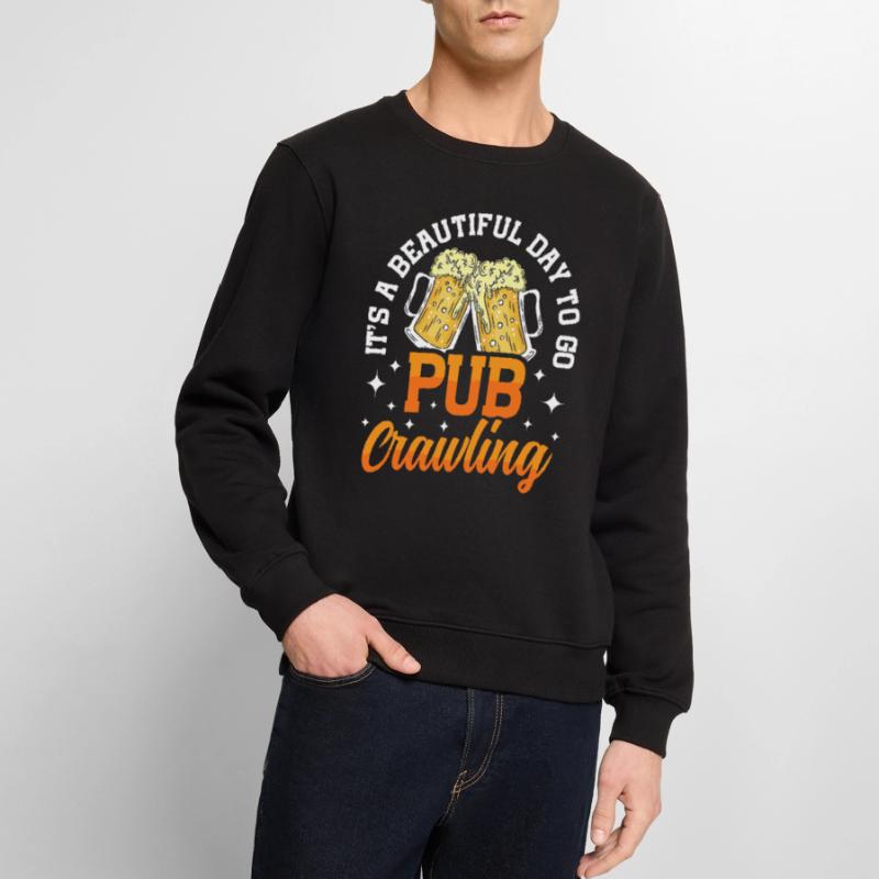 Crawled Pub Crawl Alcohol Drinking Men's Premium Organic Jumper