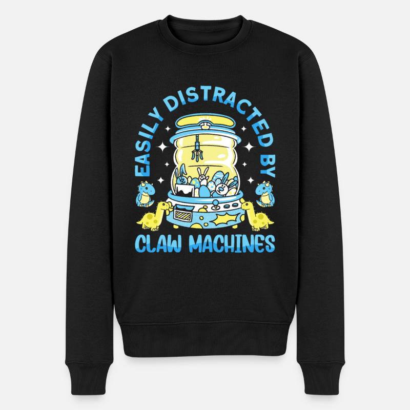 Claw Game Funny Claw Machine - Men's Premium Organic Jumper - black