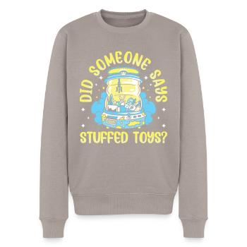 Claw Game Funny Claw Machine - Men's Premium Organic Jumper - taupe - Front - Nico (187cm)