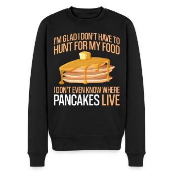 Pancake Lover Kids I'm Glad I - Men's Premium Organic Jumper - black - Front - Nico (187cm)