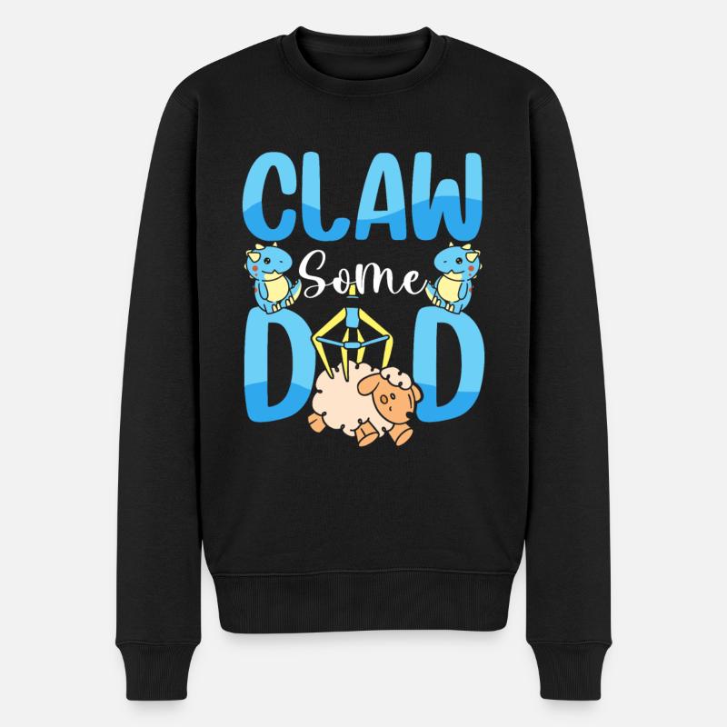 Claw Game Funny Claw Machine - Men's Premium Organic Jumper - black