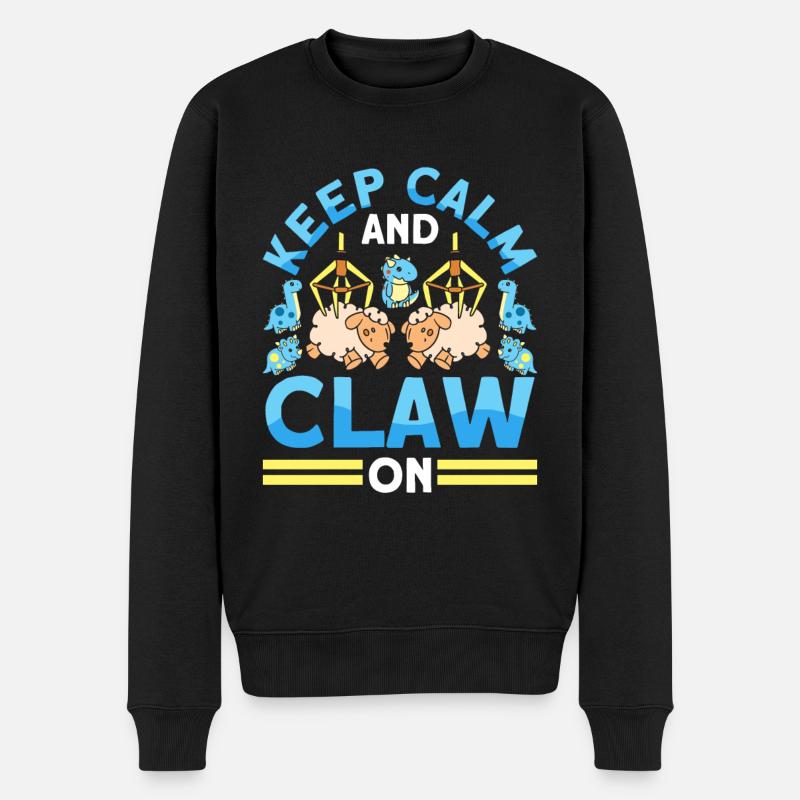 Claw Game Funny Claw Machine - Men's Premium Organic Jumper - black