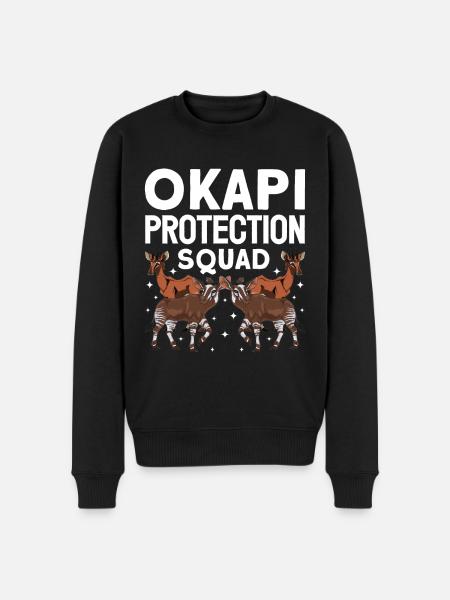 Funny zookeeper okapi lover - Men's Premium Organic Jumper - black