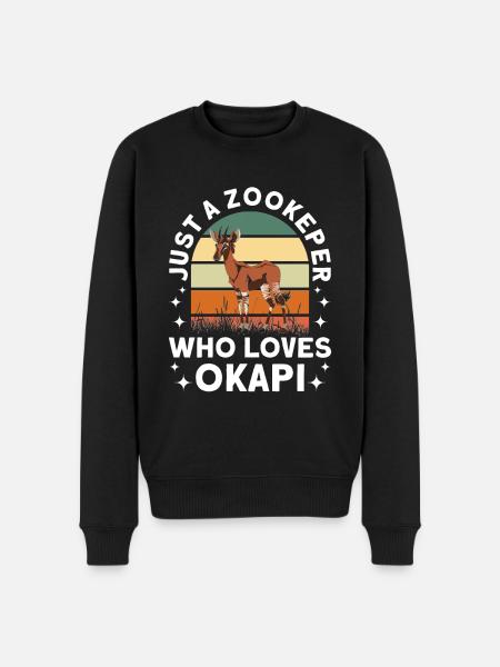 Funny zookeeper okapi lover - Men's Premium Organic Jumper - black