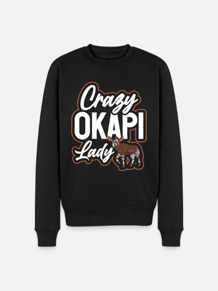 Funny zookeeper okapi lover - Men's Premium Organic Jumper - black