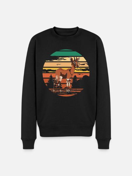 Funny zookeeper okapi lover - Men's Premium Organic Jumper - black
