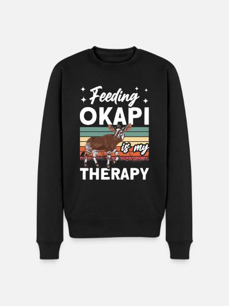Funny zookeeper okapi lover - Men's Premium Organic Jumper - black