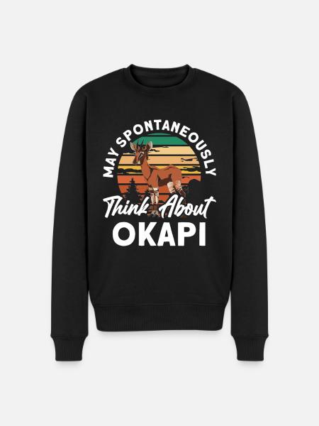Funny zookeeper okapi lover - Men's Premium Organic Jumper - black