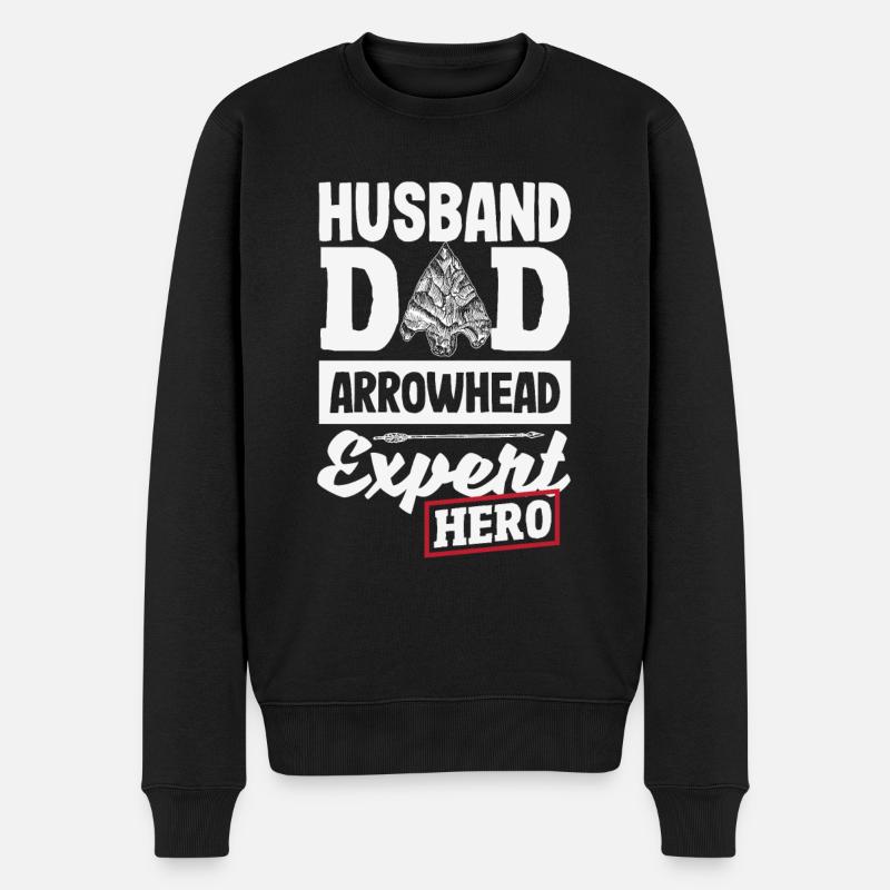 Arrowhead Hunter Bogenschießen Arrowhead - Männer Premium Bio Pullover - Schwarz