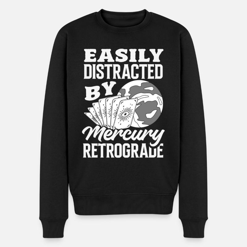 Planètes rétrogrades Mercure rétrograde - Pull Premium bio Homme - noir