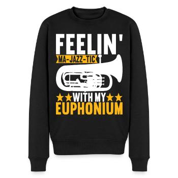 Euphonium Euphonist - Männer Premium Bio Pullover - Schwarz - Vorne - Nico (187cm)