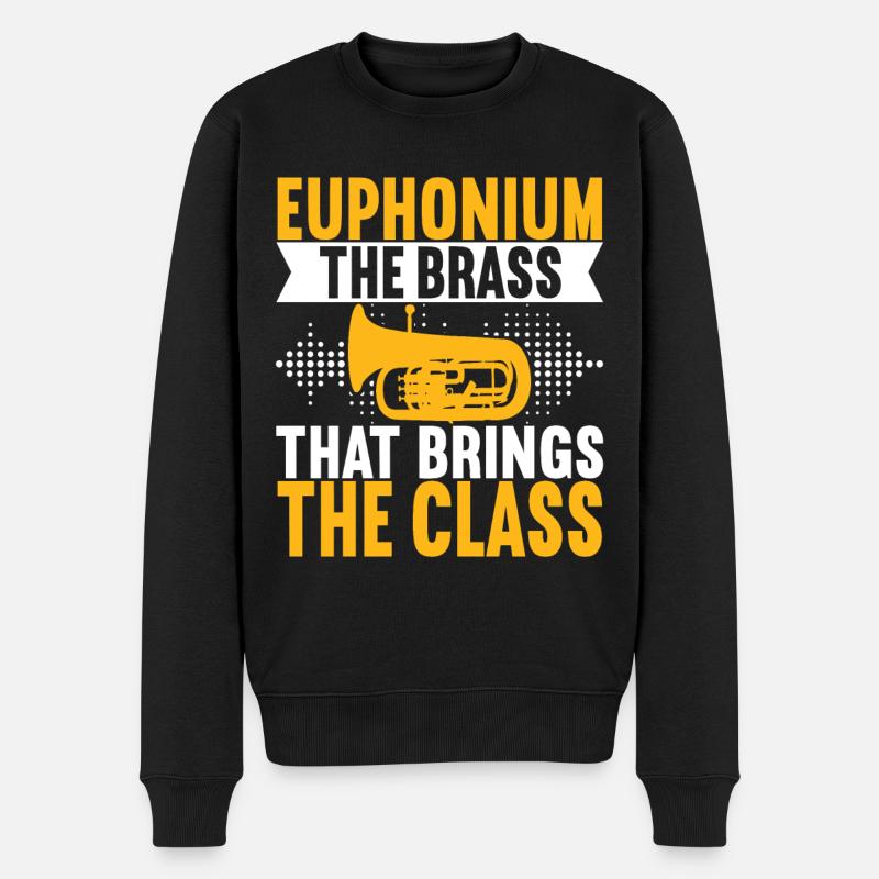 Euphonium Euphoniumspieler - Männer Premium Bio Pullover - Schwarz