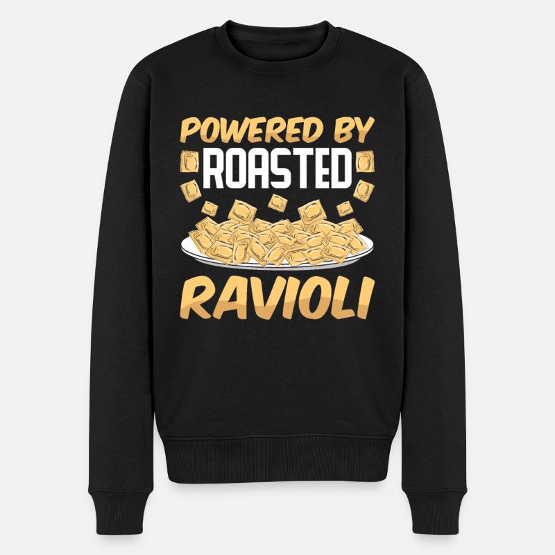 Pâtes raviolis italiennes drôles - Pull Premium bio Homme - noir