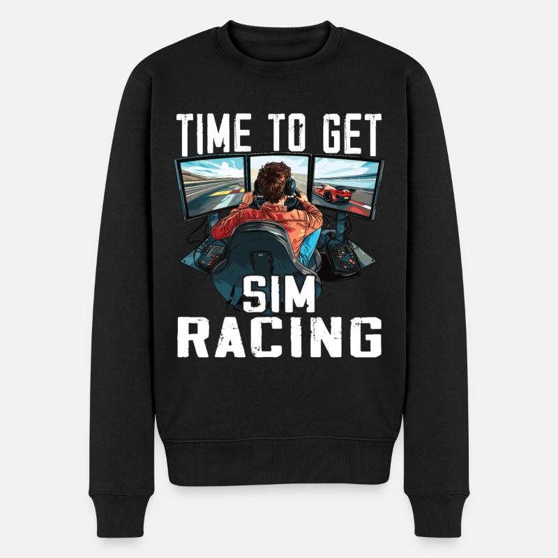 „zeit Für Sim Racing“ Sim Racer - Männer Premium Bio Pullover - Schwarz