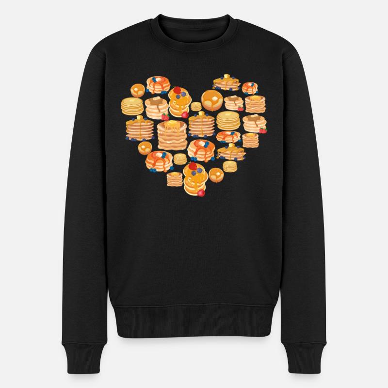 Pancake Lover Kids Coeur - Pull Premium bio Homme - noir