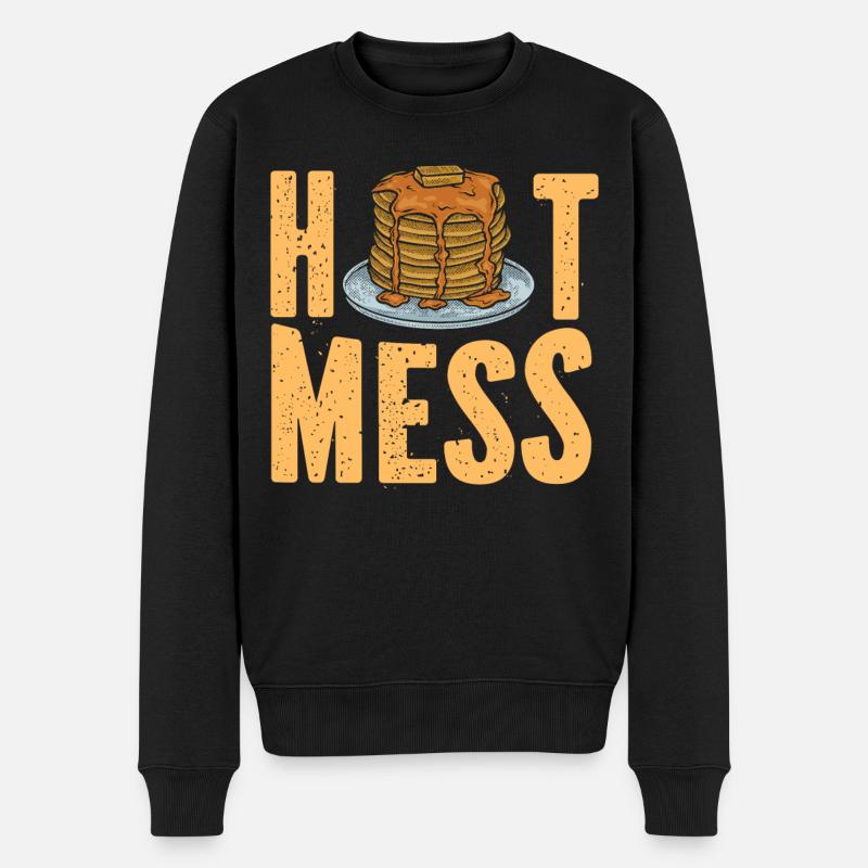 Pancake Lover Kids Chaud Mess - Pull Premium bio Homme - noir