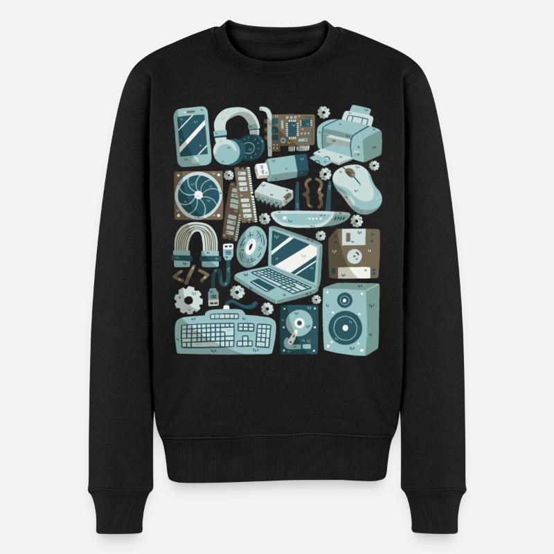 Ordinateur - Pull Premium bio Homme - noir