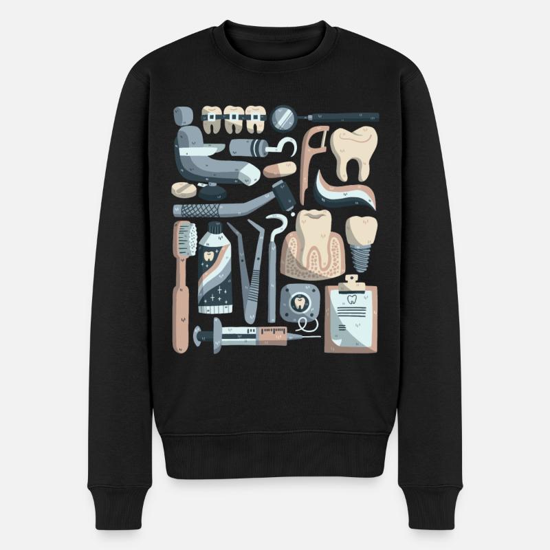 Zahnarzt - Männer Premium Bio Pullover - Schwarz