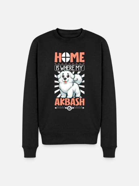 Zuhause - Akbas - Männer Premium Bio Pullover - Schwarz