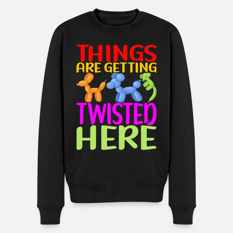 Ballontier Balloon Twisting - Männer Premium Bio Pullover - Schwarz