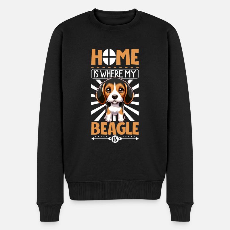 Accueil - Beagle - Pull Premium bio Homme - noir
