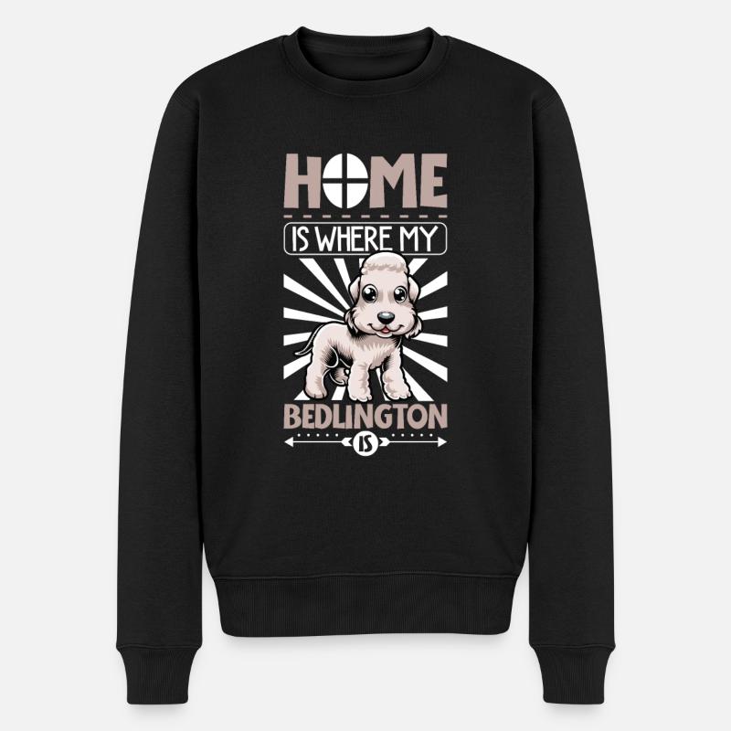 Accueil - Bedlington Terrier - Pull Premium bio Homme - noir