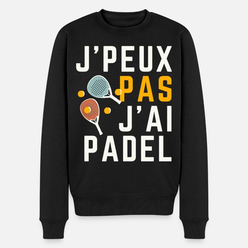 J peux pas j ai Padel - Pull Premium bio Homme - noir