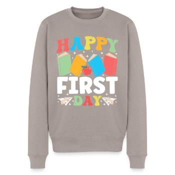 Englischlehrer Englischlerner ELL-Lehrer - Männer Premium Bio Pullover - Taupe - Vorne - Nico (187cm)