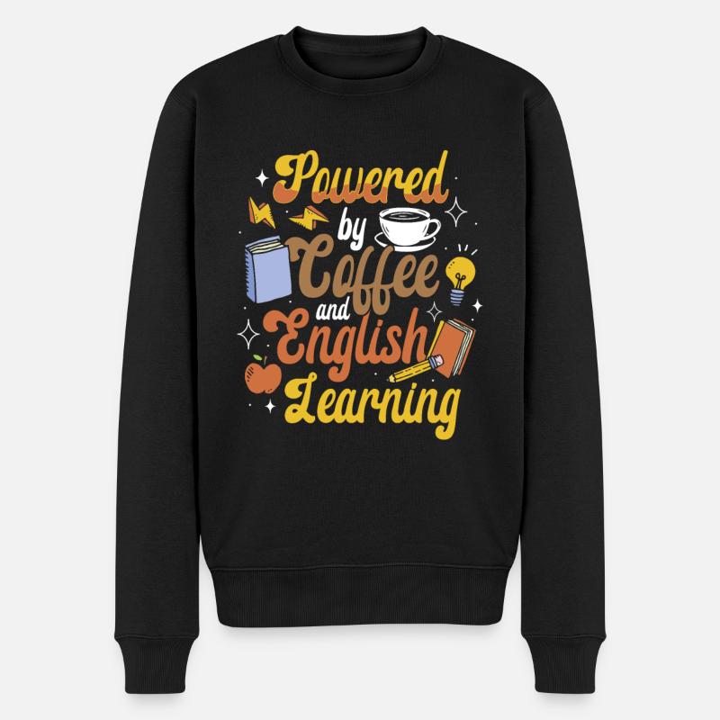 Englischlehrer Englischlerner ELL-Lehrer - Männer Premium Bio Pullover - Schwarz