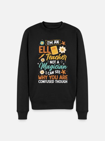 Englischlehrer Englischlerner ELL-Lehrer - Männer Premium Bio Pullover - Schwarz