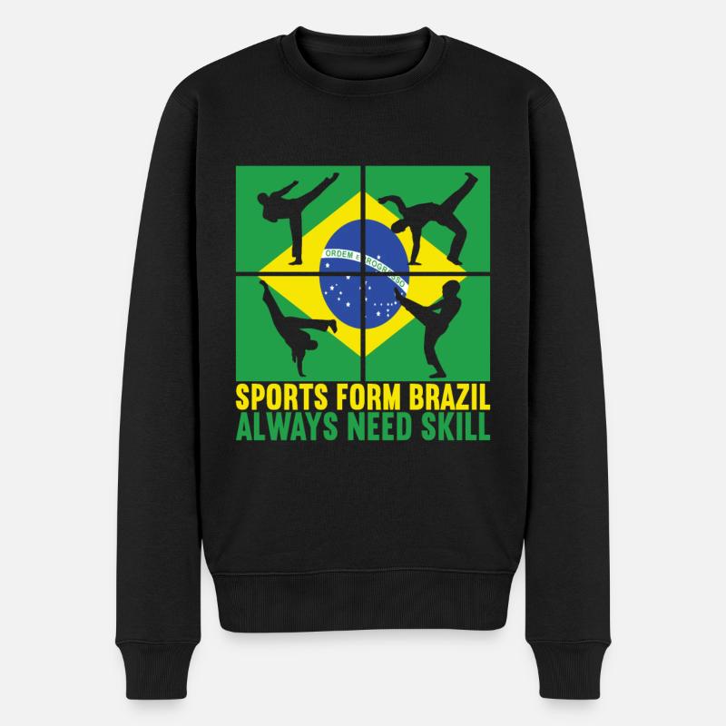 Capoeira Capoeirista - Männer Premium Bio Pullover - Schwarz