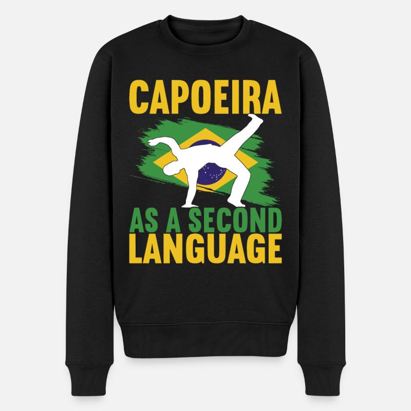 Capoeira Capoeirista - Männer Premium Bio Pullover - Schwarz