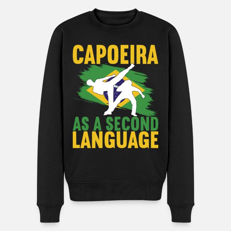 Capoeira Capoeirista - Männer Premium Bio Pullover - Schwarz