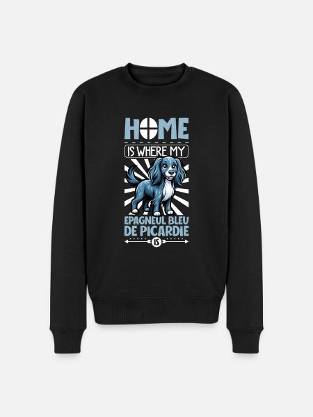 Home - Epagneul Bleu de Picardie - Men's Premium Organic Jumper - black