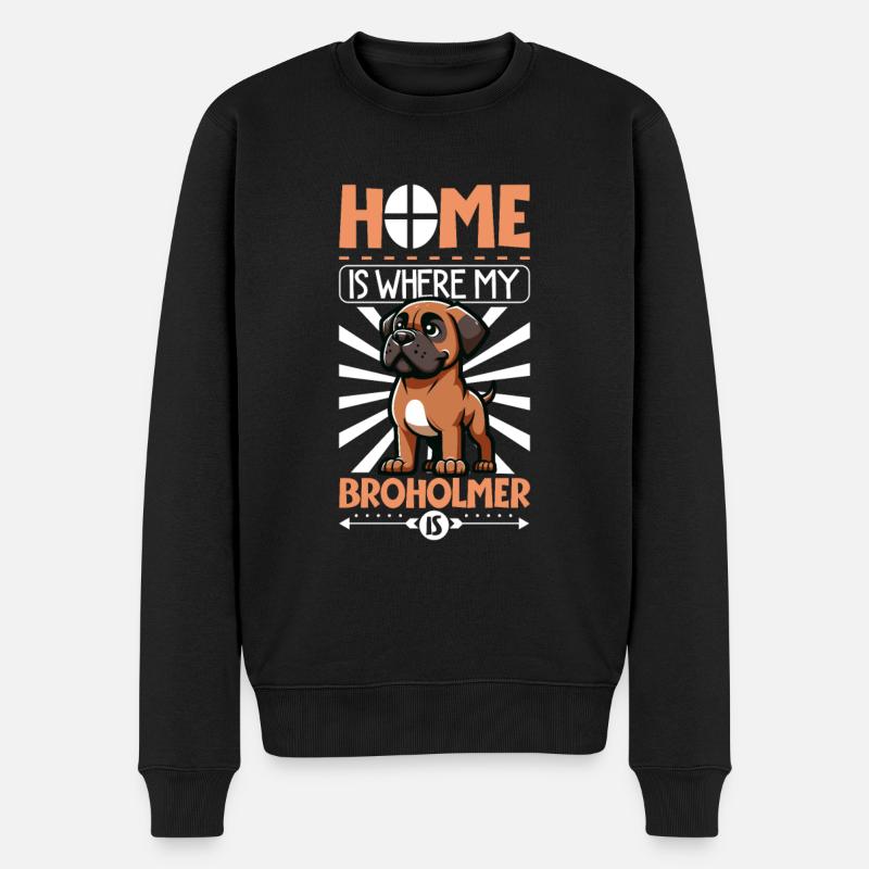 Home - Broholmer - Men's Premium Organic Jumper - black