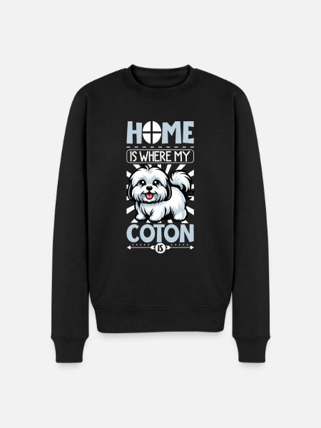 Home - Coton de Tulear - Men's Premium Organic Jumper - black