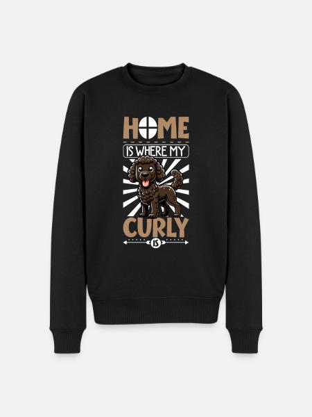 Home - Curly-coated Retriever - Men's Premium Organic Jumper - black