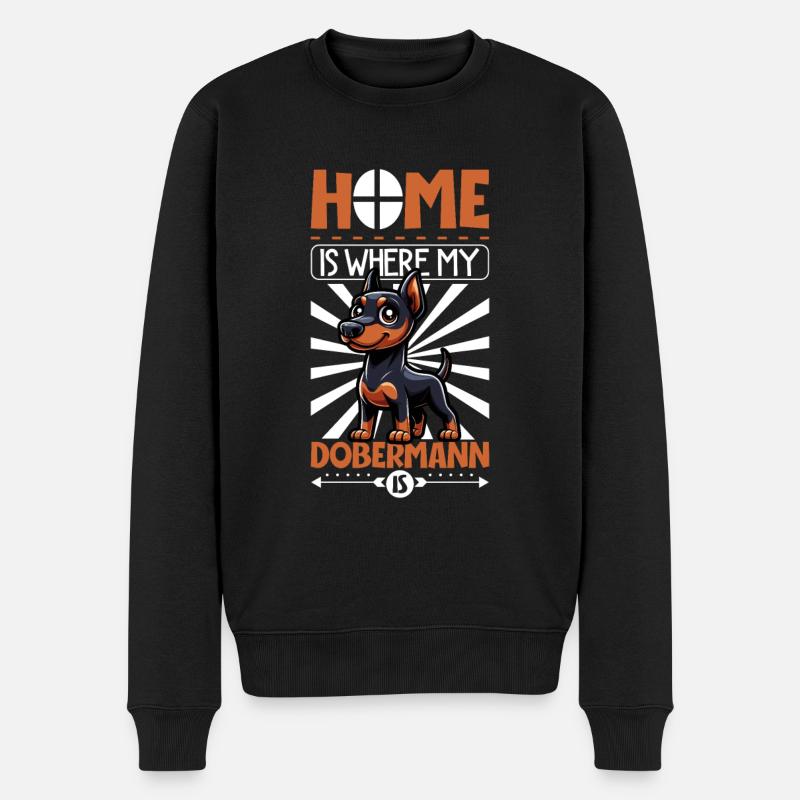 Accueil - Doberman - Pull Premium bio Homme - noir