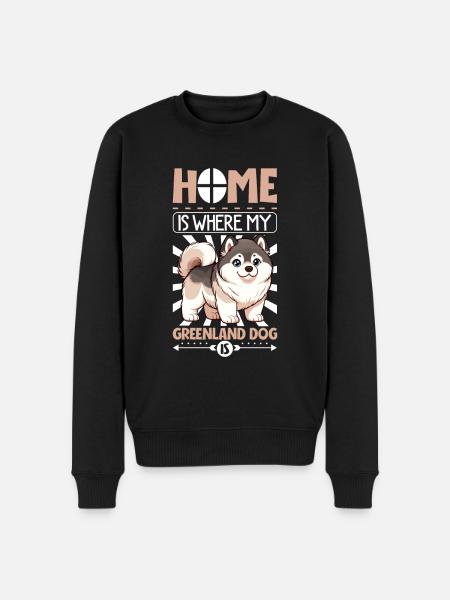 Forside - Greenland Dog - Økologisk premium-sweatshirt til mænd - sort