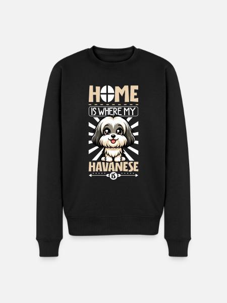 Home - Havanese - Men's Premium Organic Jumper - black