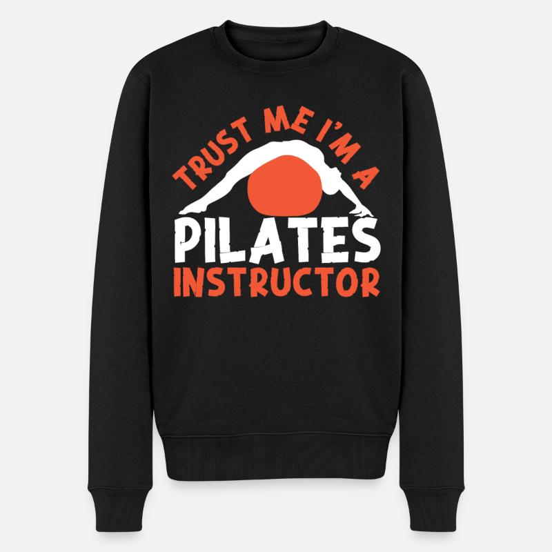 Pilates Instructor Teacher Trust - Männer Premium Bio Pullover - Schwarz