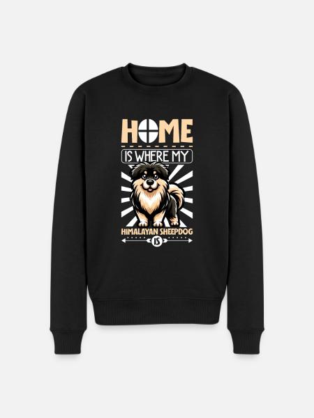 Home - Himalayan Shepherd Dog - Men's Premium Organic Jumper - black