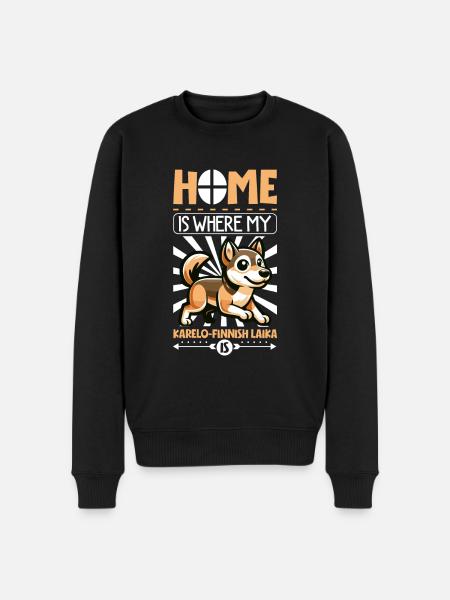 Home - Karelo-Finnish Laika - Men's Premium Organic Jumper - black