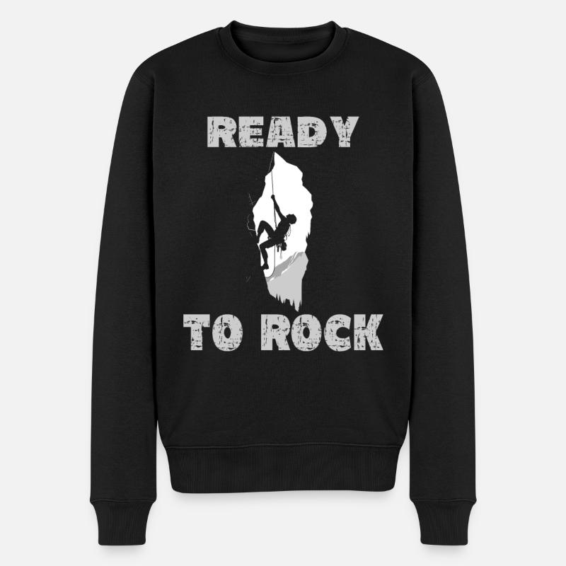 Ready to Rock - Männer Premium Bio Pullover - Schwarz
